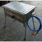 Özsal Lpg Li-Lav Taşlı Paslanmaz Krom Çelik Mangal 435 x 281 x 220 mm