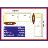 Özsaraç Etiket 100X150 Barkod Etiket eko Termal 250 Sarım 5 rulo 1250 adet - 42