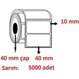 Özsaraç Etiket 10x40cm Eko Termal Kuşe 1 Adet 5000 Sarım Barkod Etiketi