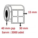 Özsaraç Etiket 30X15 Eco Termal Etiket Y.Y 2’li ( 2000LI ) 10 RULO 20.000 ADET