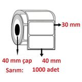 Özsaraç Etiket 30X40 Eco Termal Etiket ( 1000 Li ) 5 RULO 5000 ADET
