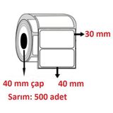Özsaraç Etiket 30X40 Eco Termal Etiket ( 500 Li ) 10 RULO 5000 ADET