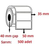 Özsaraç Etiket 35X50 Eco Termal Etiket( 500LÜ ) 3 RULO 1500 ADET