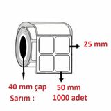 Özsaraç Etiket 50x25 mm 1000 Adet 2 SIra Eko Termal Etiket
