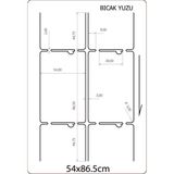 Özsaraç Etiket 54mm x 86.50mm Otopark Giriş Çıkış Termal Karton 500'lü 3 RULO 1500 ADET