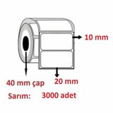 Özsaraç Etiket Eko Termal 1 Adet 3000 Sarım 20x10 mm Barkod Etiketi