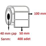 Özsaraç Etiket Eko Termal 50 x 100 cm Kuşe Etiket 400 Sarım