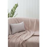 ÖZSAY HOME Açık Gri Panorama Yeşil Biyeli Kırlent Kılıfı 3 Farklı Biye Seçeneğiyle, 45 x 45