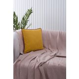 ÖZSAY HOME Sarı Panorama Bordo Biyeli Kırlent Kılıfı 3 Farklı Biye Seçeneğiyle, 30 x 50, O220005730501