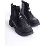 Özse Shoes Alabama Rugan Bağcıklı Lastikli Kadın Postal Bot - Siyah