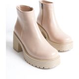 Özse Shoes Rubi Kadın Yüksek Taban Topuklu Bot - Bej