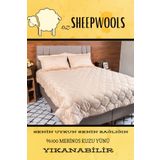 ozsheepwools TEK KİŞİLİK YÜN YORGAN&PİKE -İNCE YAZLIK-%100 MERİNOS YÜN - %100 SATEN PAMUK DIŞ KUMAŞ-YIKANABİLİR
