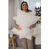 ozsheepwools Yastık Yün Yastık Yün Alezli %100 Merinos Kuzu Boncuk Yünü %100 Pamuk Kumaş Yıkanabilir Doğal