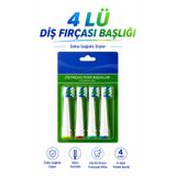 Ozsport Diş Fırçası Yedek Başlığı - OralB | Braun Uyumlu - Elektrikli Diş Fırçası Yedek Başlıkları - 4'lü Paket
