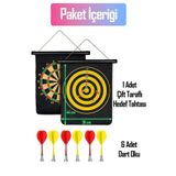 Ozsport Telvesse 6 Oklu Mıknatıslı Dart Seti Çift Yönlü Manyetik Duvara Zarar Vermeyen Dart Oyunu Mıknatıslı