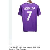 Ozsports Real Madrid Ronaldo 7 Retro Futbol Forması Mor - XL - Renkli