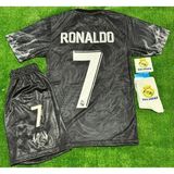 Ozsports Realmaadrid 2026 Özel Tasarım Ronaldo Çocuk Forması 4 Lü Set - 6 - 7 Yaş - Siyah