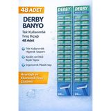 Özssay Derby Banyo Tek Kullanımlık Tıraş Bıçağı 48 Adet Ekonomik Paket Plastik Saplı Tıraş Jileti - Belirtilmemiş