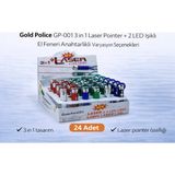 Özssay Gold GP-001 3 In 1 Lazer + 2 LED Işıklı El Feneri Anahtarlıklı 24 Adet - 0,5