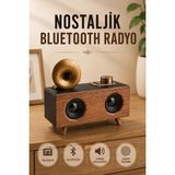 Özssay Nostaljik Radyo Bluetooth Bağlantılı Şarjlı Yüksek Ses Kaliteli