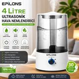 Özssay Rbh-04 Ultrasonik Hava Nemlendirici 4 Litre Buhar Makinesi Aroma Difüzörü - Otomatik Kapanma