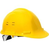 Öztekinler Sarı Baret - Hava Delikli - Enseden Ayarlı Vidalı Güvenlik Bareti - Beyaz