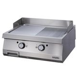 Öztiryakiler 700 OGG 8070 Yarı Oluklu Gazlı 80x70 cm Sert Krom Kaplı Grill Plate