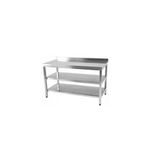 Öztiryakiler 7911.12070.04 Çalışma Tezgahı Ara Raflı Sırtlı 120X70 Cm