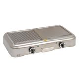 Öztiryakiler Çiftli 1-2 Oluklu Elektirikli 75x40 cm Compact Grill Plate