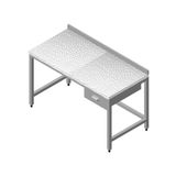 Öztiryakiler Mermer Tablalı Taban Rafsız Tek Çekmeceli 190x80 cm Çalışma Tezgahı