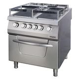 Öztiryakiler OSOEF 8090 S 900 Seri Gemi Model 4 Kare Plate 80x90x85 cm Fırınlı Elektrikli Kuzine