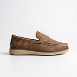 Öztürk Bağcıksız Fiyonk Bant Model Erkek Loafer Ayakkabı MK-100 - Ceviz