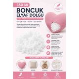 Öztürk Konsept 350 gr Boncuk Elyaf Dolgu Malzemesi – Yastık, Minder, Oyuncak ve Kalpli Yastık Için Premium Silikonlu Elyaf Dolgu - 45 x 45 cm - Beyaz