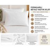 Öztürk Konsept Fermuarlı Yastık Iç Astar Kılıfı 50X70 cm Beyaz Pamuklu Kumaş – Dayanıklı Yastık Koruyucu Iç Kılıf ( 5 Adet ) - 50 x 70 cm