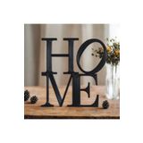 ÖZTÜRK MAKİNE Home Yazısı Dekoratif Ev Aksesuarı Duvara Monte & Masa Üstü | 20 x 20 cm , Şık ve Modern Tasarım