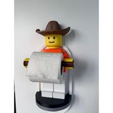 Öztürk Makine Tuvalet Kağıdı Tutucu Tuvalet Kağıtlığı Kovboy Model - Büyük Boy -Lego Adam Tuvalet Kağıdı Tutucu - Çok Renkli