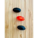 öztürk Plastik Mandallı Eşarp Iğnesi. 3 Adet. 15MM x 28MM. Siyah/kırmızı. - Çok Renkli