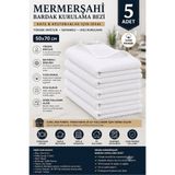 Öztürk Yazma %100 Pamuk Mermerşahi Bardak Silme Bezi 5'li Set – Profesyonel Kafe, Restoran, Otel ve Yemekhane Kurulama Bezi, Tüy Bırakmaz, Emici Mutfak Bezi 50x70