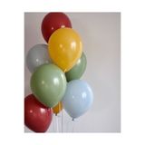 Öztürkpartievi Karışık Pastel Renkler 20li Balon Koyu Kırmızı- Yeşil -Retro Sarı -Mavi