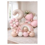 Öztürkpartievi Pastel Papatya Gökkuşağı 2 Yaş Doğum Günü Balon Seti – Fiyonklu Konsept Parti Süsleme