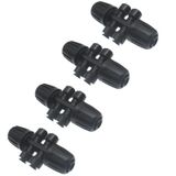 OZXNO 4 adet 1/2 '' ila 1/4 '' dikenli Tee hızlı bağlantı Push-to-Fit 6 yönlü damla sulama bağlantı parçaları