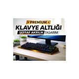 OZY DESIGN Bilgisayar Klavye Yükseltici pleksiglass 3 mm şeffaf & füme klavye standı ergonomik masaüstü tasarım