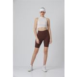 Ozy Fashion Fitilli Kadın Yüksek Bel Dikişsiz Biker Spor Şort Tayt
