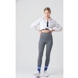 Ozy Fashion Kadın Fitilli Yüksek Bel Dikişsiz Tayt - L - Gri