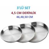 Özyetişen Metal Alüminyum Fırın Tepsi 3 Boy 46,48,50 cm