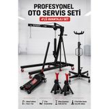 özyıldız 1 Ton Motor İndirme Vinci, 3 Ton Kriko, 500 Kg Şanzıman Krikosu ve 6 Ton Araç Altı Sehpa Seti