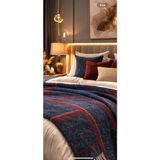 Özyün %100 Doğal Tek Kişilik Yün Battaniye 160X220CM – Kalın Dokulu Ekose – Siyah Lacivert – Kışlık Tv Battaniyesi-Koltuk -Kamp ⛺️ - Kırmızı - Lacivert - 160 x 220 cm
