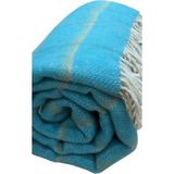 Özyün 🧶 ÇİFT KİŞİLİK Yün Battaniye,kaliteli %100 Saf Kuzu Yünü&wool Blanket&wery Soft&BEN OLSAM ALIRIM 😊 - Açık Mavi - 180 x 220 cm