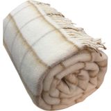 Özyün Çift Kişlik Yün Battaniye kaliteli ,%100 Kuzu Yünü&wool Blanket&wery Soft& - Ekru - 180 x 220 cm