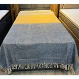 Özyün Kaşmir Yün Battaniye Ultra Soft Wool Blanket (Tek Kişilik) - Lacivert - 160 x 220 cm